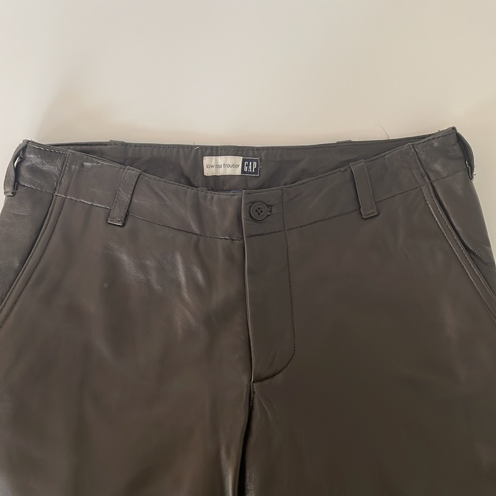 GAP Chocolate Brown Leather Pants - Picture 4 of 4